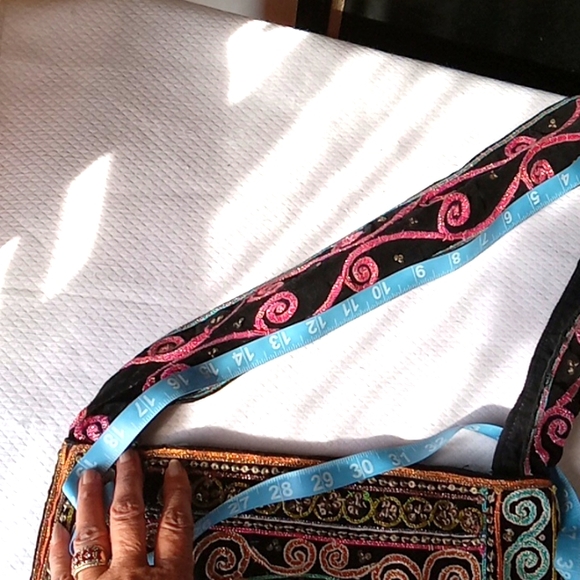 Handmade Bag -India,Horse Embellished on Both sides NWOT - Picture 7 of 9